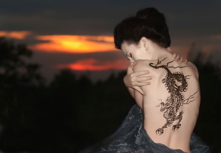 Tattoos DrachenMotive