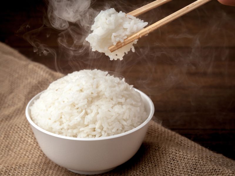 Reis verursacht keine Blähungen